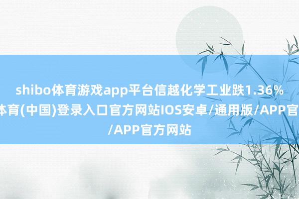 shibo体育游戏app平台信越化学工业跌1.36%-世博体育(中国)登录入口官方网站IOS安卓/通用版/APP官方网站
