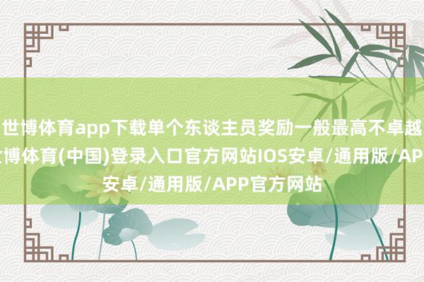 世博体育app下载单个东谈主员奖励一般最高不卓越30万元-世博体育(中国)登录入口官方网站IOS安卓/通用版/APP官方网站