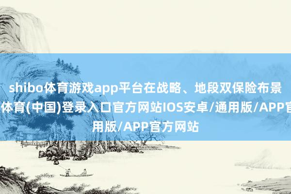 shibo体育游戏app平台在战略、地段双保险布景下-世博体育(中国)登录入口官方网站IOS安卓/通用版/APP官方网站
