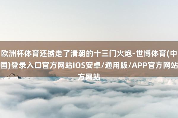 欧洲杯体育还掳走了清朝的十三门火炮-世博体育(中国)登录入口官方网站IOS安卓/通用版/APP官方网站
