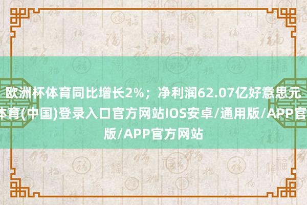 欧洲杯体育同比增长2%；净利润62.07亿好意思元-世博体育(中国)登录入口官方网站IOS安卓/通用版/APP官方网站