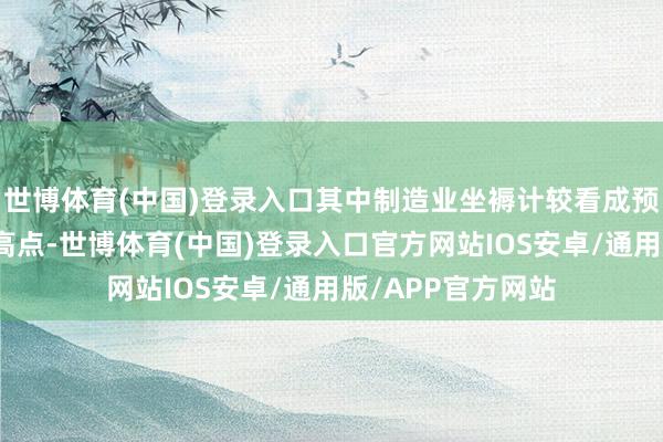 世博体育(中国)登录入口其中制造业坐褥计较看成预期指数升到近期高点-世博体育(中国)登录入口官方网站IOS安卓/通用版/APP官方网站