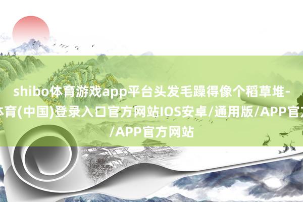 shibo体育游戏app平台头发毛躁得像个稻草堆-世博体育(中国)登录入口官方网站IOS安卓/通用版/APP官方网站