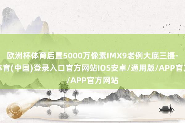 欧洲杯体育后置5000万像素IMX9老例大底三摄-世博体育(中国)登录入口官方网站IOS安卓/通用版/APP官方网站