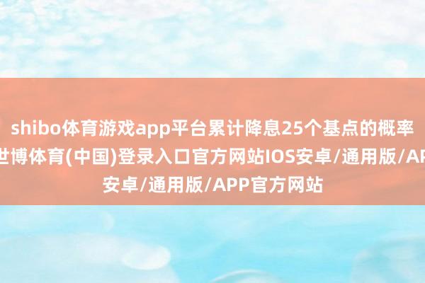 shibo体育游戏app平台累计降息25个基点的概率为27.3%-世博体育(中国)登录入口官方网站IOS安卓/通用版/APP官方网站