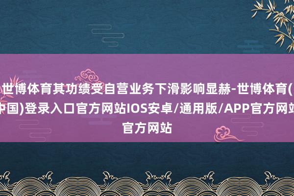世博体育其功绩受自营业务下滑影响显赫-世博体育(中国)登录入口官方网站IOS安卓/通用版/APP官方网站
