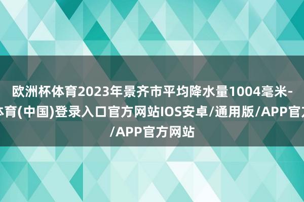 欧洲杯体育2023年景齐市平均降水量1004毫米-世博体育(中国)登录入口官方网站IOS安卓/通用版/APP官方网站