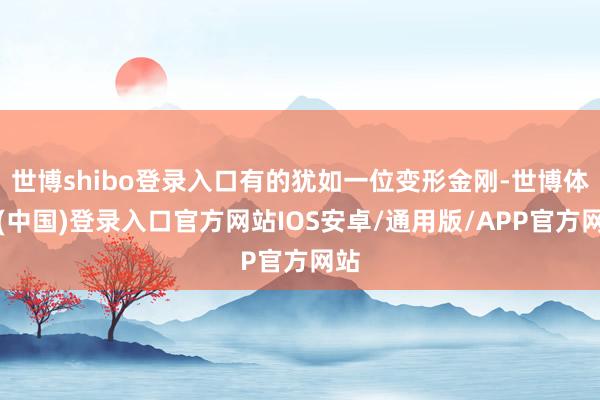 世博shibo登录入口有的犹如一位变形金刚-世博体育(中国)登录入口官方网站IOS安卓/通用版/APP官方网站