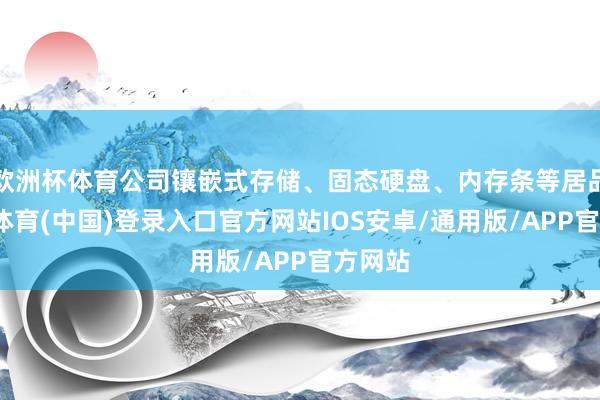 欧洲杯体育公司镶嵌式存储、固态硬盘、内存条等居品-世博体育(中国)登录入口官方网站IOS安卓/通用版/APP官方网站