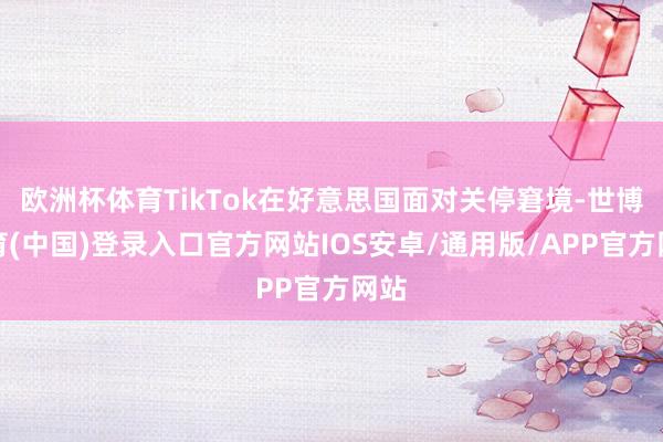 欧洲杯体育TikTok在好意思国面对关停窘境-世博体育(中国)登录入口官方网站IOS安卓/通用版/APP官方网站