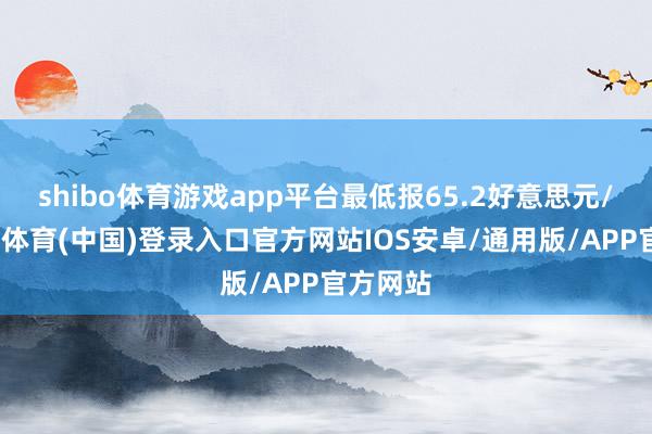 shibo体育游戏app平台最低报65.2好意思元/桶-世博体育(中国)登录入口官方网站IOS安卓/通用版/APP官方网站
