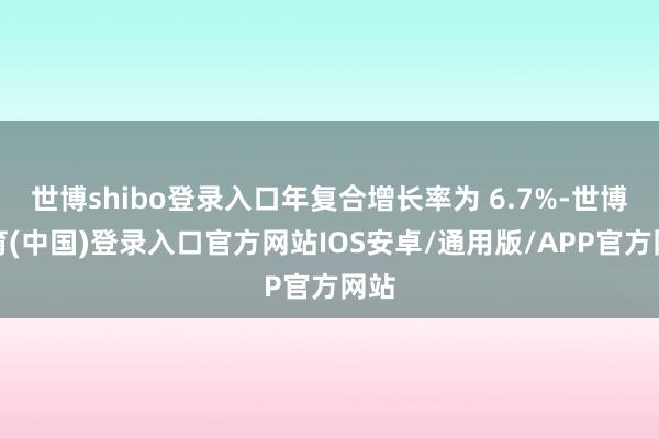 世博shibo登录入口年复合增长率为 6.7%-世博体育(中国)登录入口官方网站IOS安卓/通用版/APP官方网站