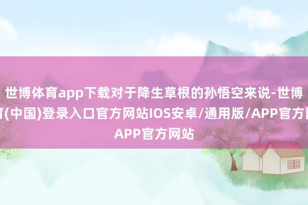 世博体育app下载对于降生草根的孙悟空来说-世博体育(中国)登录入口官方网站IOS安卓/通用版/APP官方网站