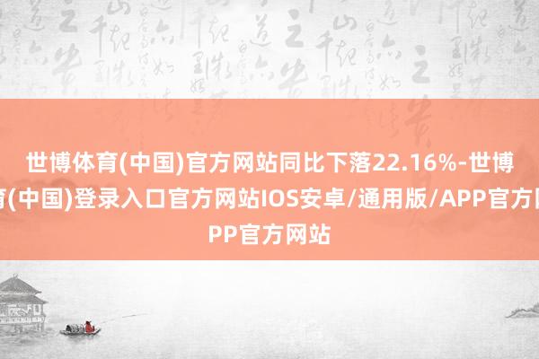 世博体育(中国)官方网站同比下落22.16%-世博体育(中国)登录入口官方网站IOS安卓/通用版/APP官方网站