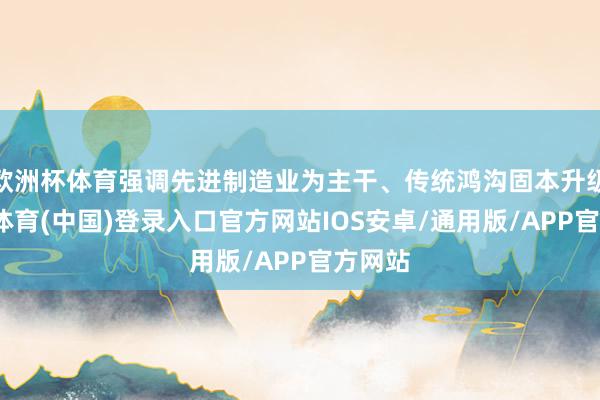 欧洲杯体育强调先进制造业为主干、传统鸿沟固本升级-世博体育(中国)登录入口官方网站IOS安卓/通用版/APP官方网站